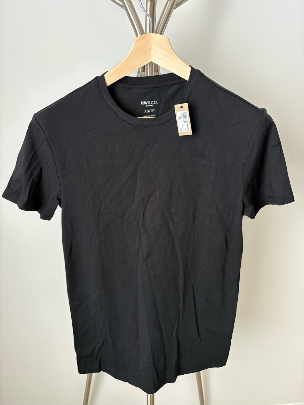 RW&CO. Men's Black Crew Neck T-Shirt